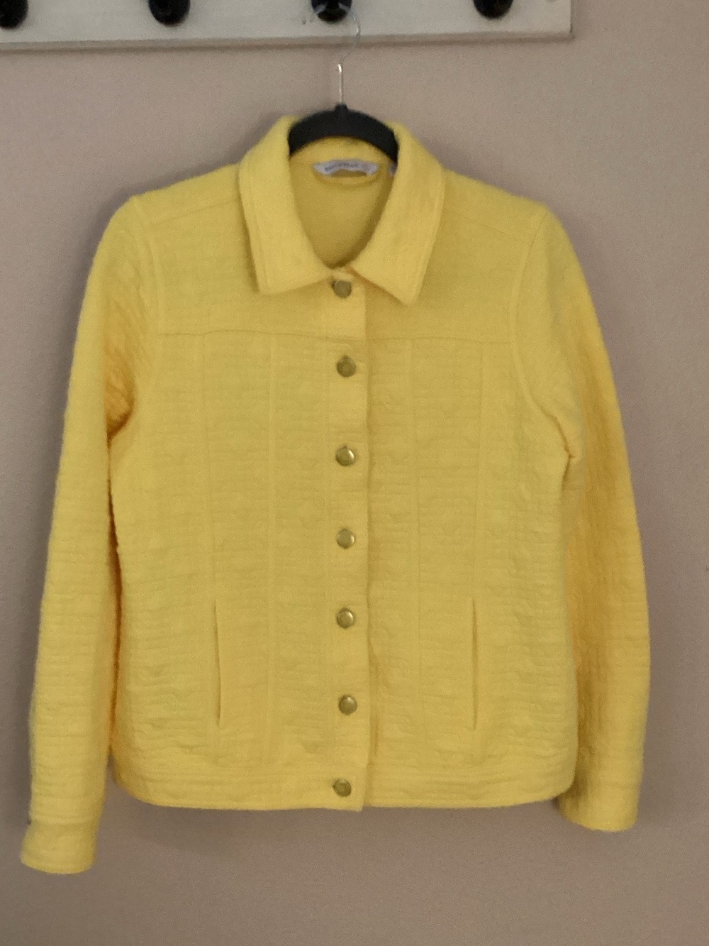 Isaac Mizrahi Bright Yellow Button-Front Jacket